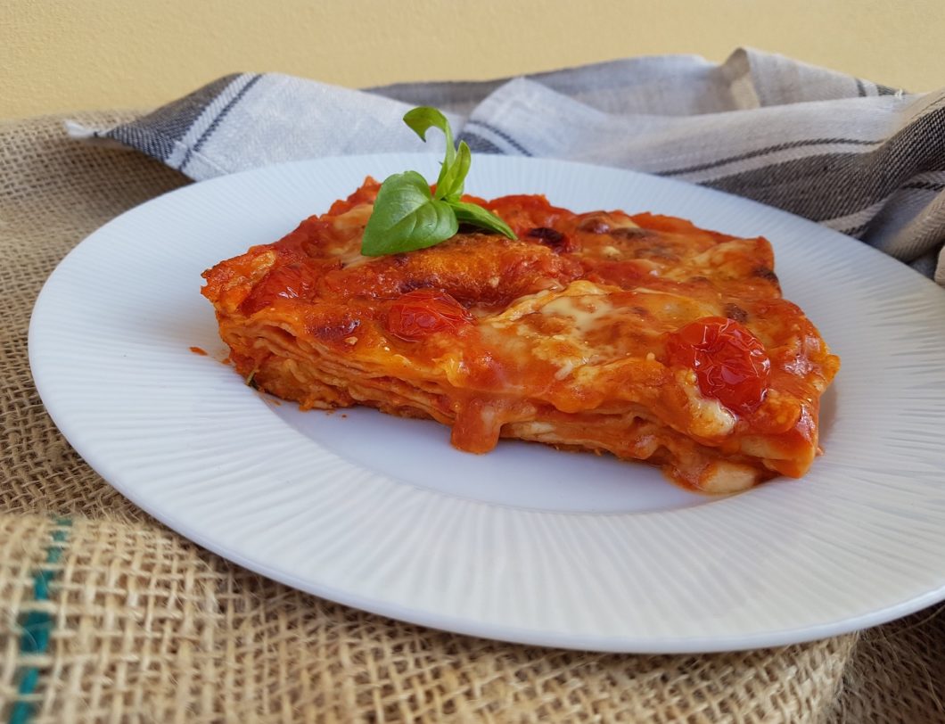 questa immagine rappresenta lasagna veg fatta in casa ricetta di pasticciandoconlafranca