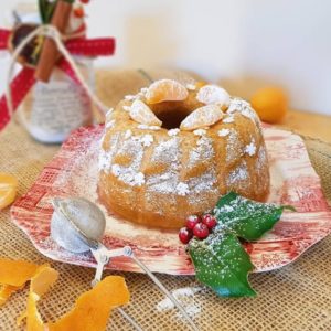 questa immagine rappresenta bundt cake zucca e mandarino ricetta di pasticciandoconlafranca