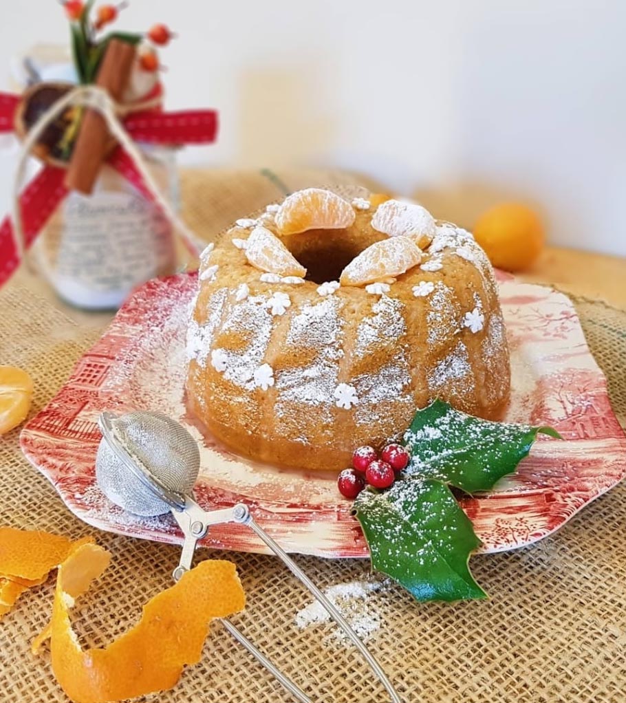 questa immagine rappresenta bundt cake zucca e mandarino ricetta di pasticciandoconlafranca