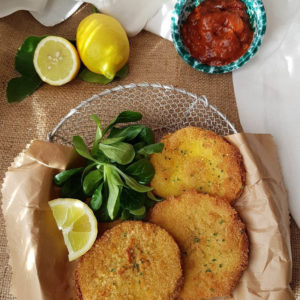 questa foto rappresenta le cotolette di sedano rapa ricetta di pasticciandoconlafranca