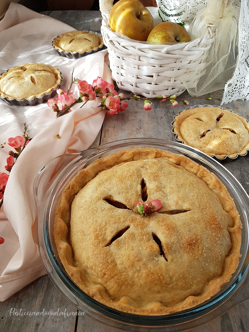 questa foto rappresenta la apple pie vegana vegan apple pie dalla ricetta di pasticciandoconlafranca