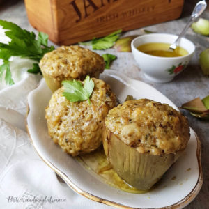 questa immagine rappresenta i carciofi ripieni a modo mio ricetta pasticciandoconlafranca