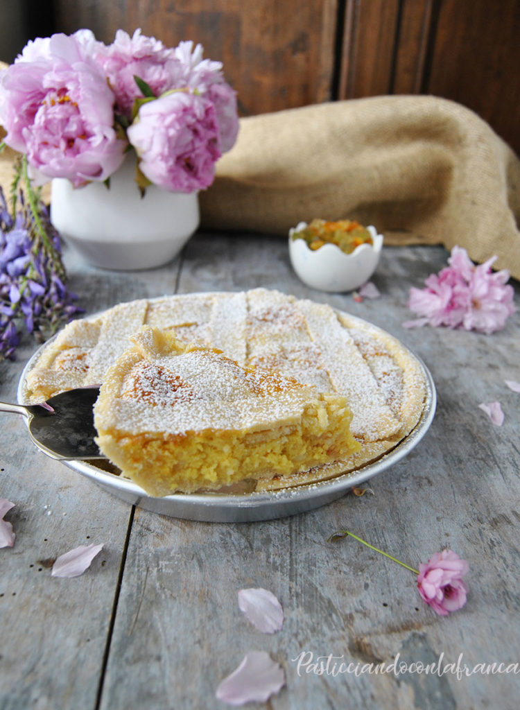 questa immagine rappresenta la pastiera napoletana versione vegana ricetta di pasticciandoconlafranca