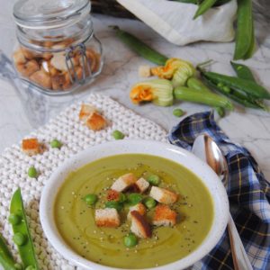 crema estiva di piselli e zucchine ricetta di pasticciandoconlafranca