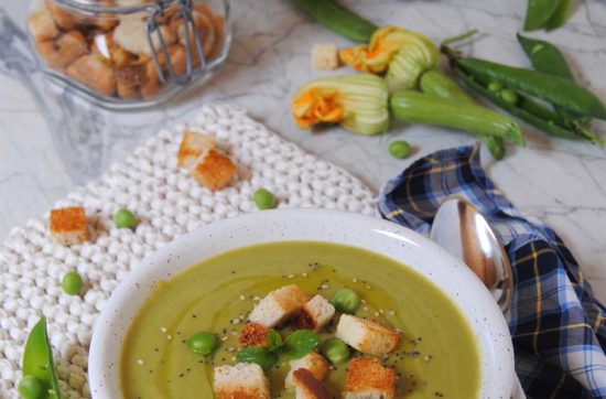 crema estiva di piselli e zucchine ricetta di pasticciandoconlafranca