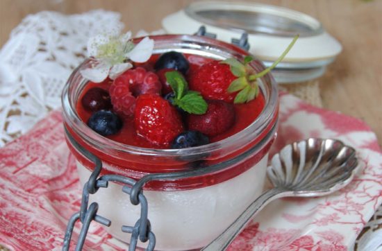 panna cotta vegetale ai frutti di bosco ricetta di pasticciandoconlafranca