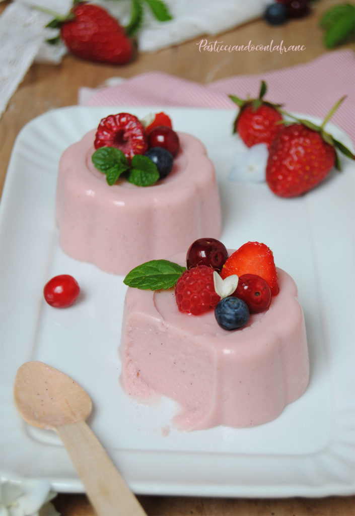 budino di mandorla alla fragola ricetta di pasticciandoconlafranca