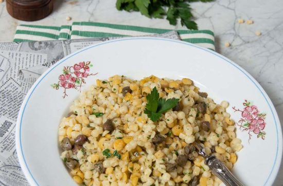 fregola sarda con ceci e capperi al profumo di mare ricetta di pasticciandoconlafranca