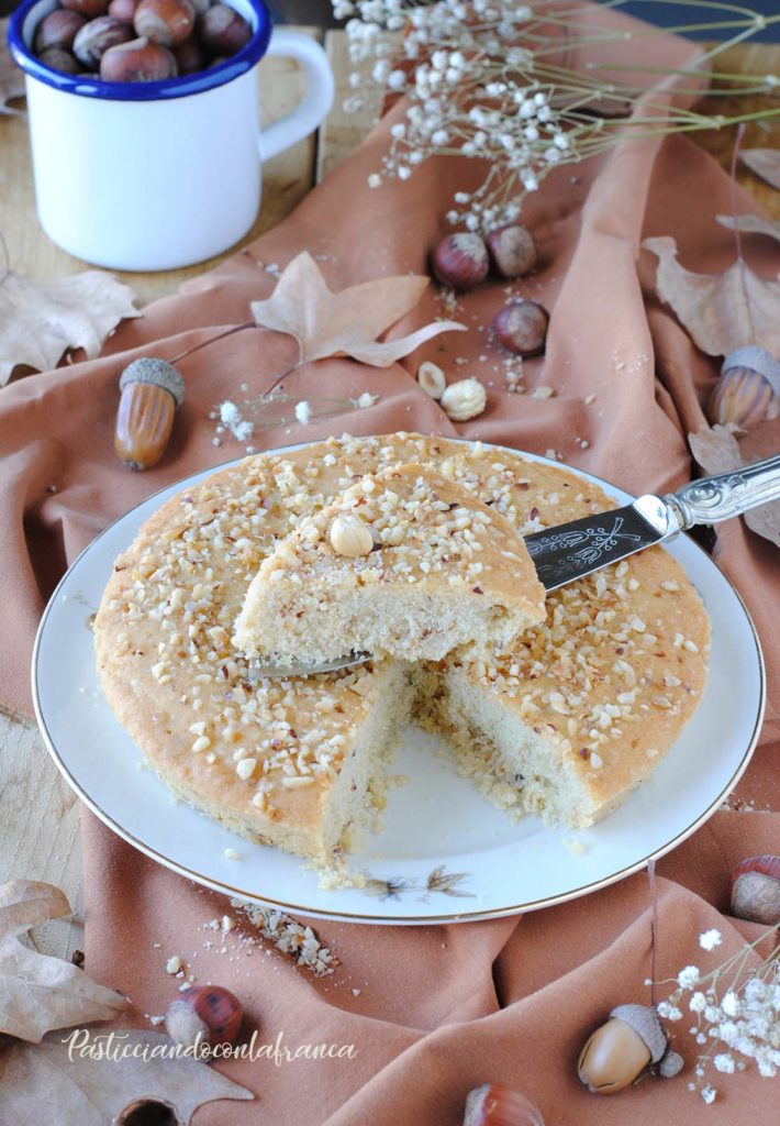 questa immagine rappresenta torta langarola alle nocciole ricetta di pasticciandoconlafranca