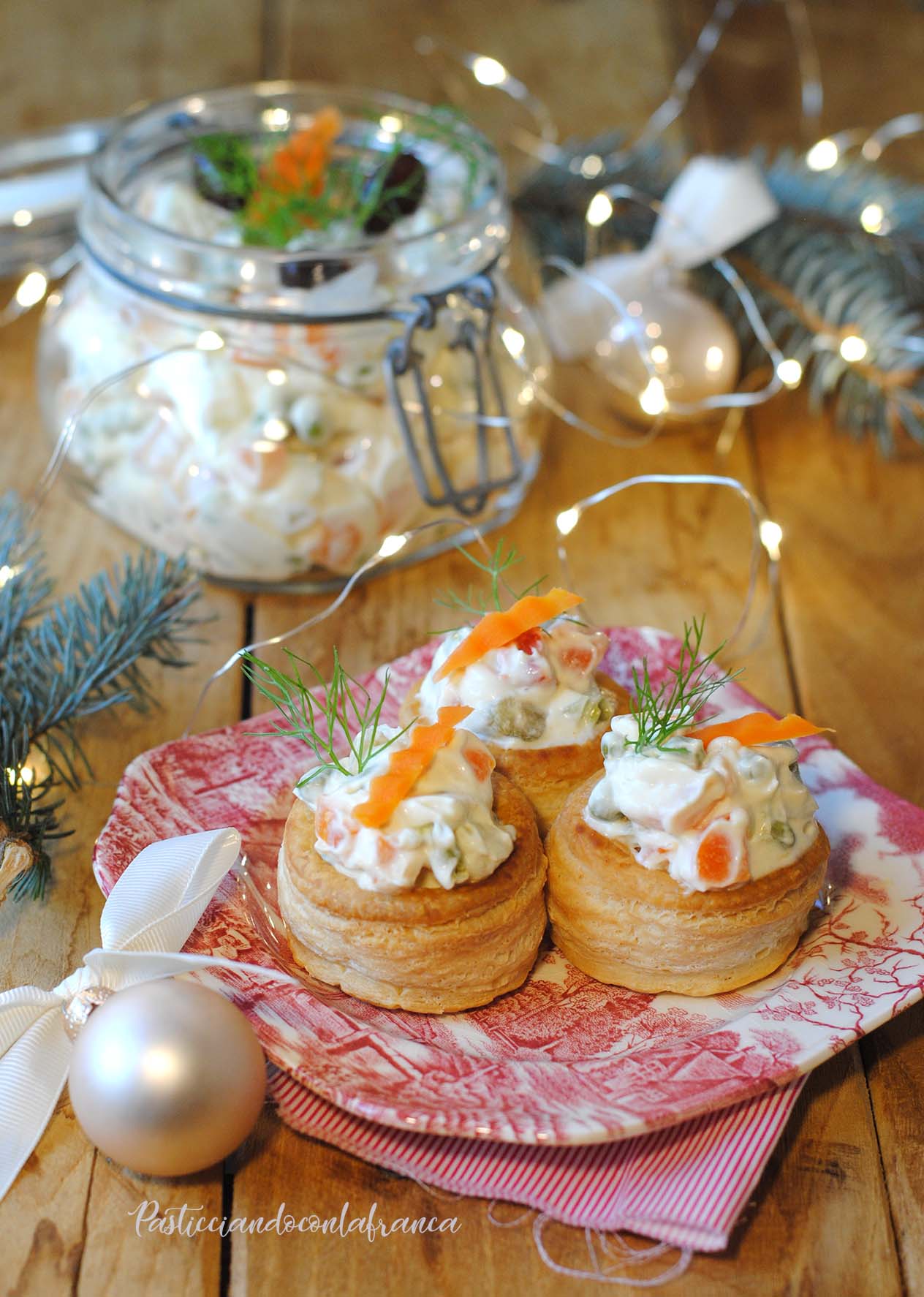 questa immagine rappresenta Insalata Russa dell'orto ricetta di pasticciandoconlafranca