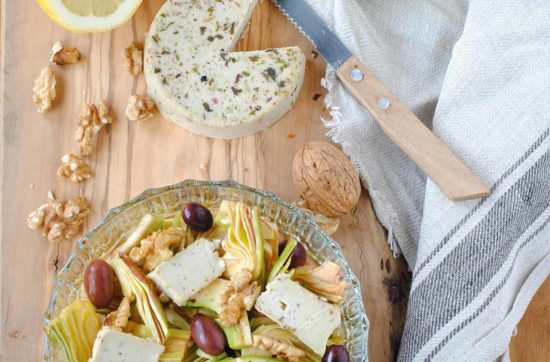 questa immagine rappresenta insalata di carciofi con noci e fermentino ricetta di pasticciandoconlafranca