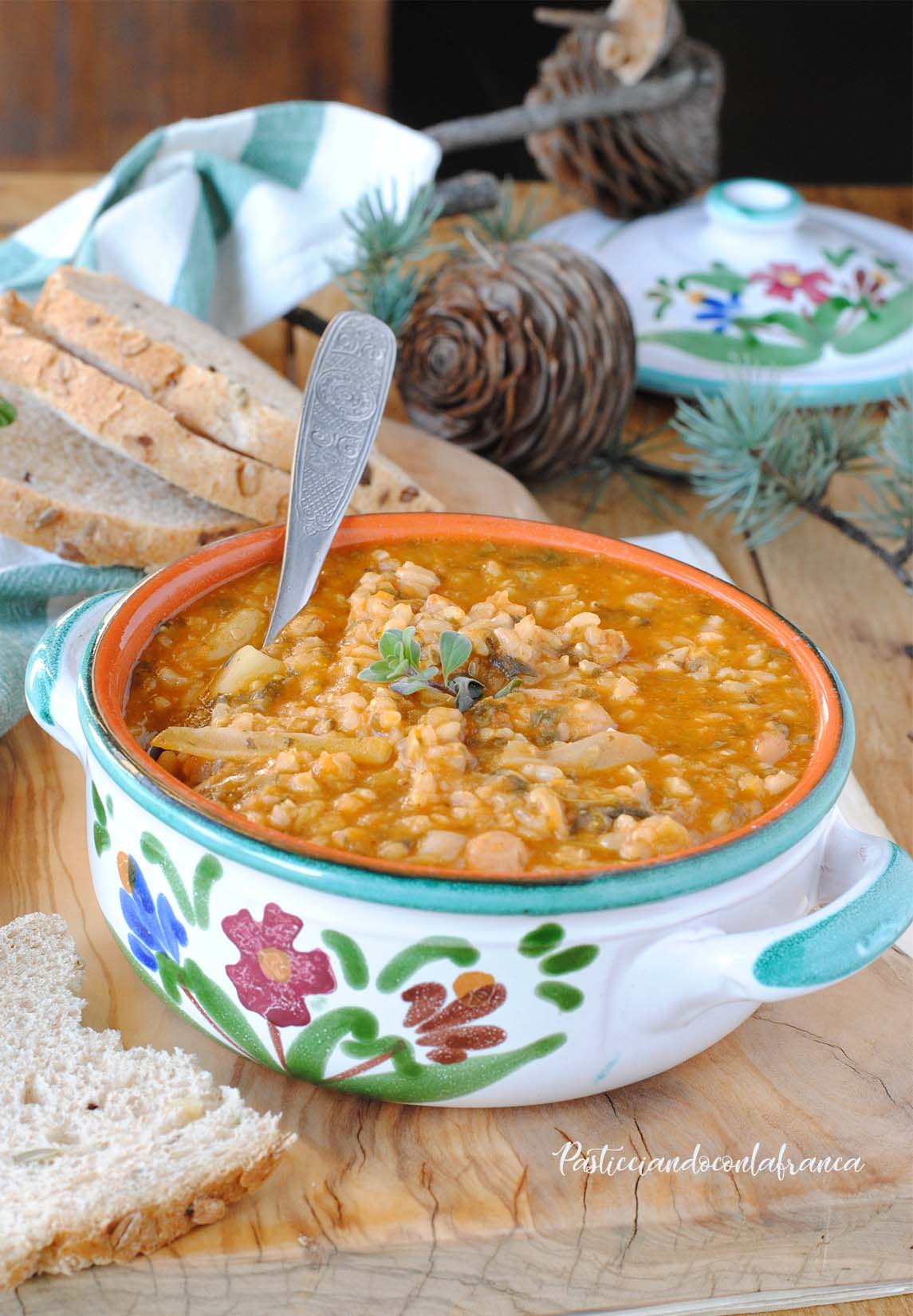 questa immagine rappresenta minestrone dell'artusi veganizzato ricetta di pasticciandoconlafranca