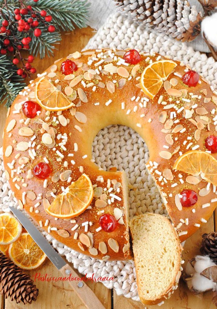 questa immagine rappresenta torta dei re magi roscon de reyes ricetta di pasticciandoconlafranca