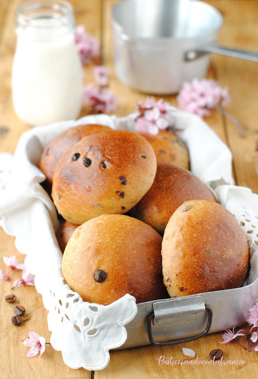 questa immgine rappresenta pangoccioli vegan sofficissimi ricetta di pasticciandoconlafranca