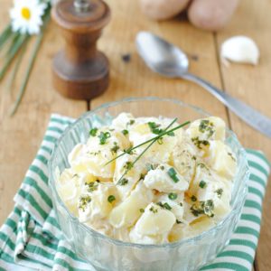 questa immagine rappresenta insalata tiepida di patate ricetta di pasticciandoconlafranca