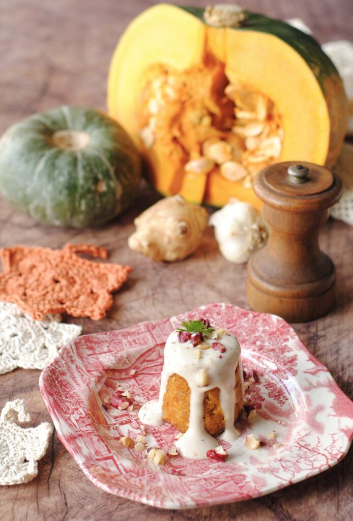 Questa immagine rappresenta i flan di zucca e topinambur ricetta di pasticciandoconlafranca