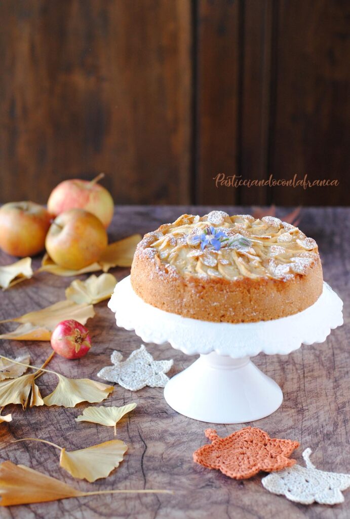 questa immagine rappresenta torta di mele vegana ricetta di pasticciandoconlafranca