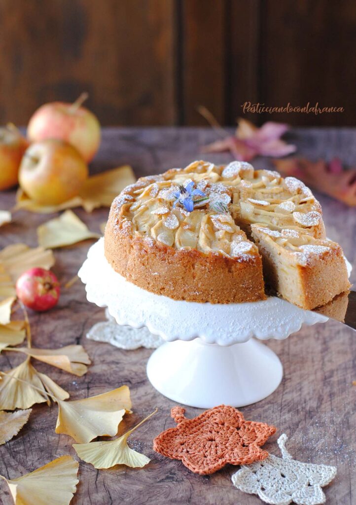 questa immagine rappresenta torta di mele vegana ricetta di pasticciandoconlafranca