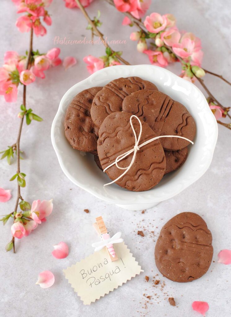 questa immagine rappresenta biscotti al doppio cioccolato ricetta di pasticciandoconlafranca